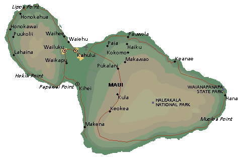 Maui Übersichtskarte